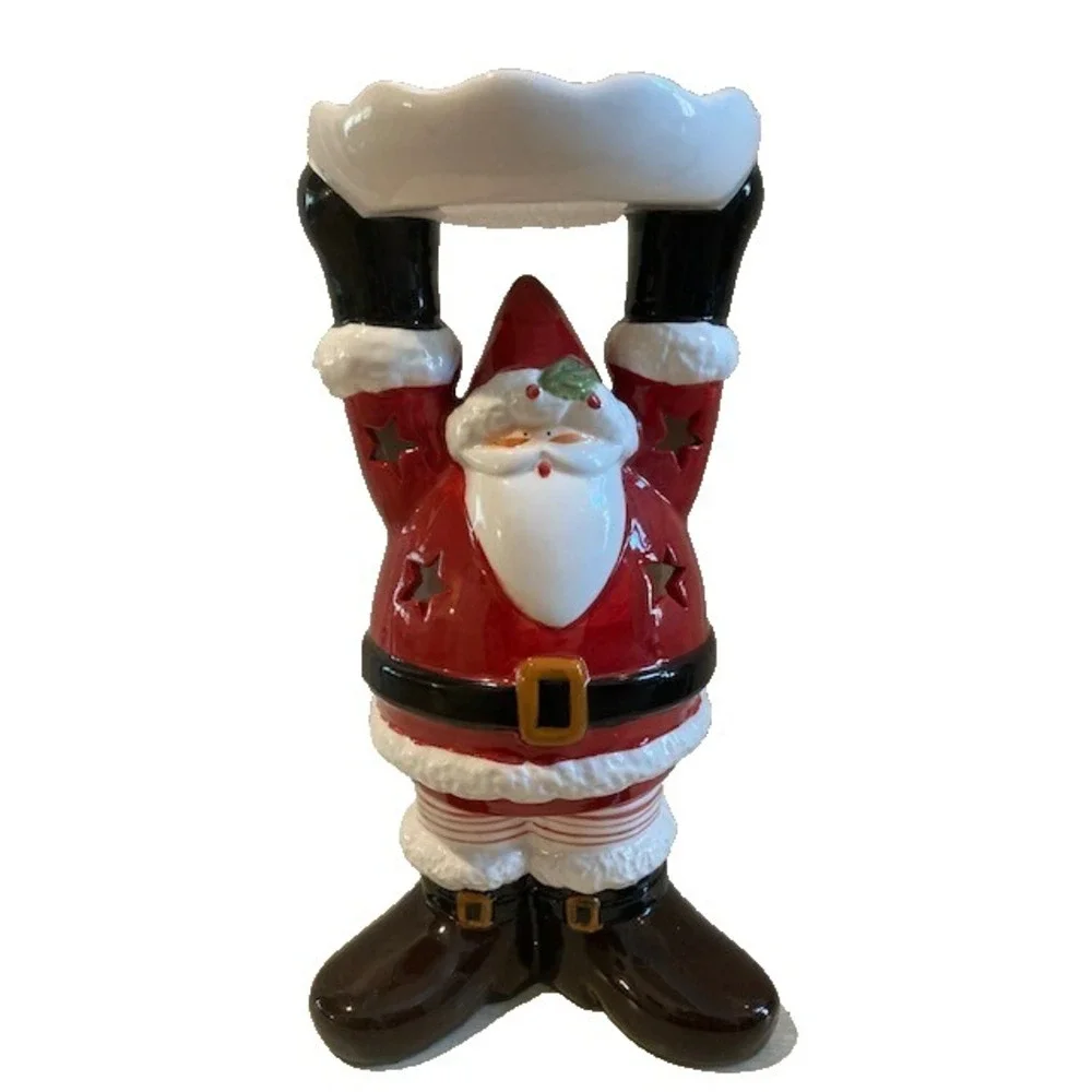 Santa Candle Holder and Votive Holder Holding Tray‎ 9.5 inch